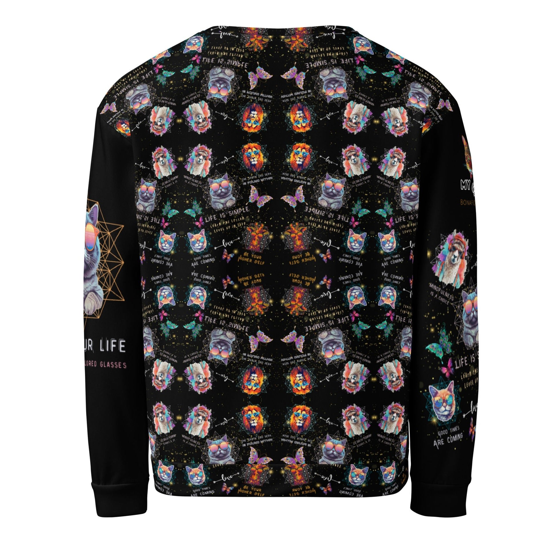 Rose Colored Glasses All Over Print Unisex Sweatshirt - My Social Cat Bonafide Boutique LLCRose Colored Glasses All Over Print Unisex SweatshirtSweatshirtMy Social Cat Bonafide Boutique LLCXScatglasses