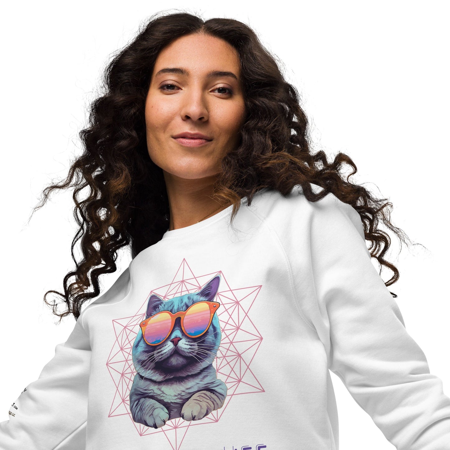 Rose Colored Glasses Plush Organic Sweatshirt - My Social Cat Bonafide Boutique LLCRose Colored Glasses Plush Organic SweatshirtSweatshirtMy Social Cat Bonafide Boutique LLCWhiteXSglasseslife