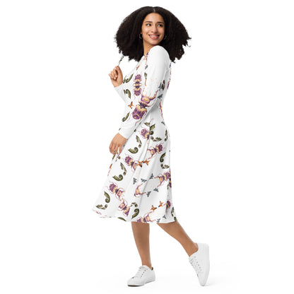 Scarab Beetle All - Over Print Long Sleeve midi Dress - My Social Cat Bonafide Boutique LLCScarab Beetle All - Over Print Long Sleeve midi DressDressMy Social Cat Bonafide Boutique LLC2XSallbeetle