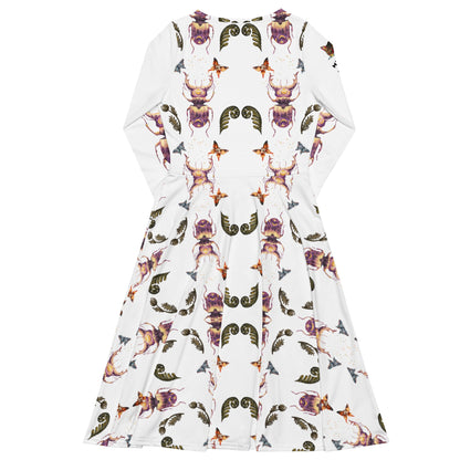 Scarab Beetle All - Over Print Long Sleeve midi Dress - My Social Cat Bonafide Boutique LLCScarab Beetle All - Over Print Long Sleeve midi DressDressMy Social Cat Bonafide Boutique LLC2XSallbeetle