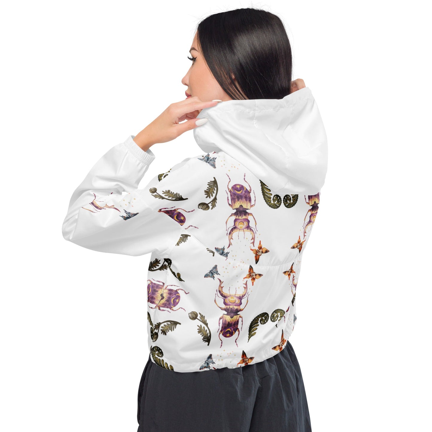 Scarab Beetle Women’s Cropped Windbreaker - My Social Cat Bonafide Boutique LLCScarab Beetle Women’s Cropped WindbreakerWindbreakerMy Social Cat Bonafide Boutique LLCXSallbreaker