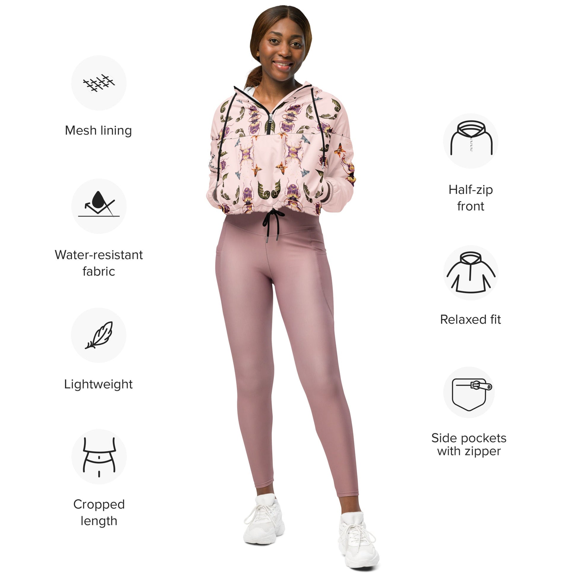 Scarab Beetle Women’s Cropped Windbreaker - My Social Cat Bonafide Boutique LLCScarab Beetle Women’s Cropped WindbreakerWindbreakerMy Social Cat Bonafide Boutique LLCXSallbeetle