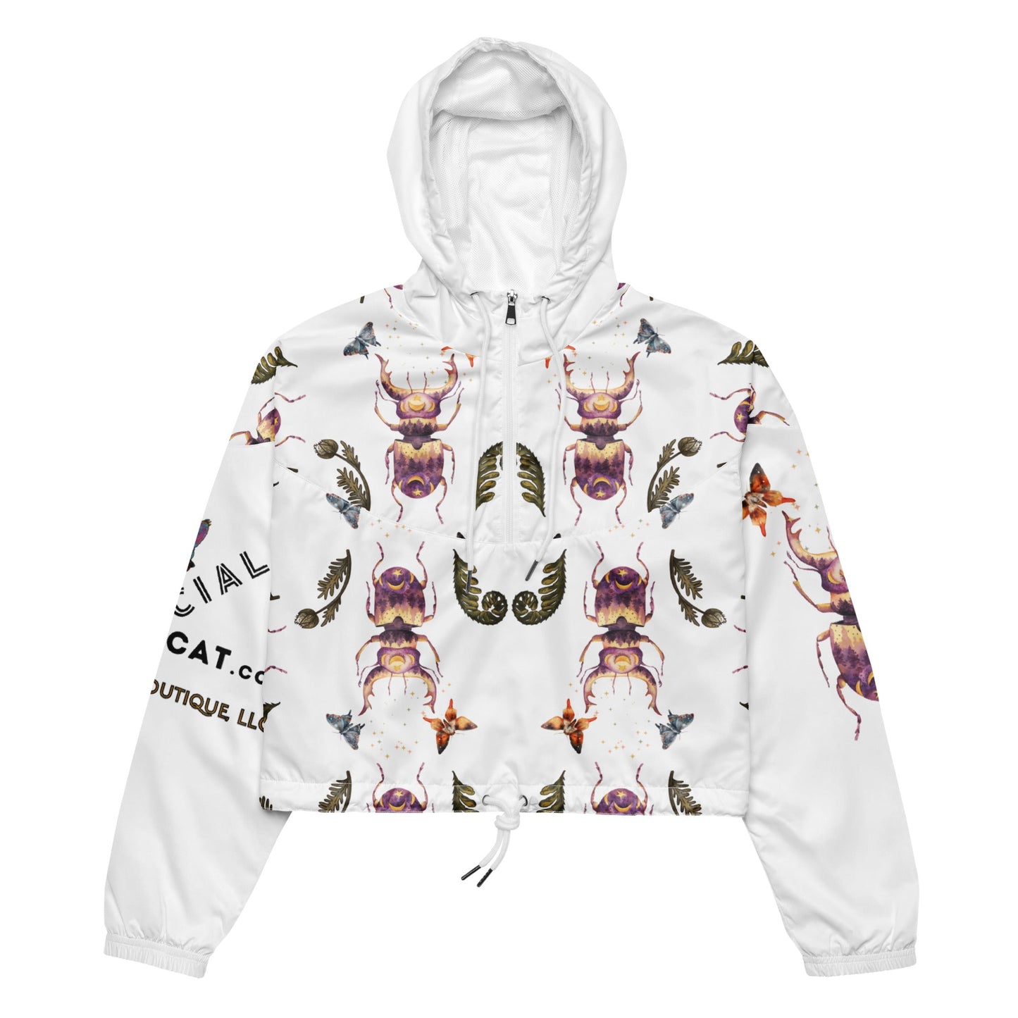 Scarab Beetle Women’s Cropped Windbreaker - My Social Cat Bonafide Boutique LLCScarab Beetle Women’s Cropped WindbreakerWindbreakerMy Social Cat Bonafide Boutique LLCXSallbreaker