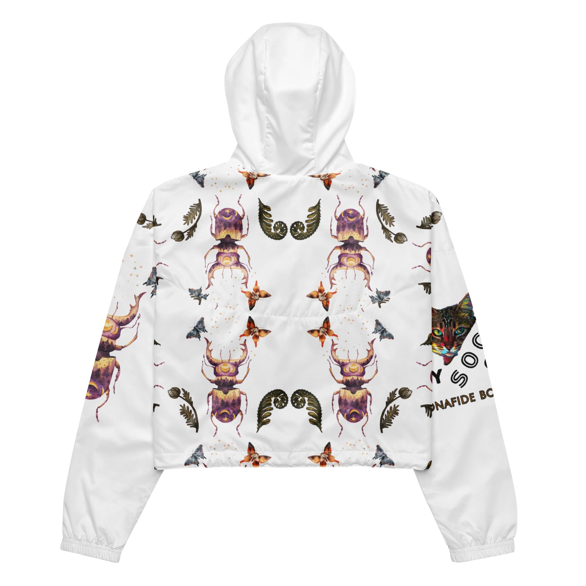 Scarab Beetle Women’s Cropped Windbreaker - My Social Cat Bonafide Boutique LLCScarab Beetle Women’s Cropped WindbreakerWindbreakerMy Social Cat Bonafide Boutique LLCXSallbreaker