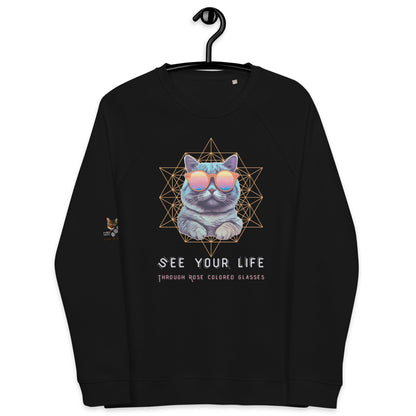 See Your Life Plush Organic Sweatshirt - My Social Cat Bonafide Boutique LLCSee Your Life Plush Organic SweatshirtSweatshirtMy Social Cat Bonafide Boutique LLCBlackXSglasseslife