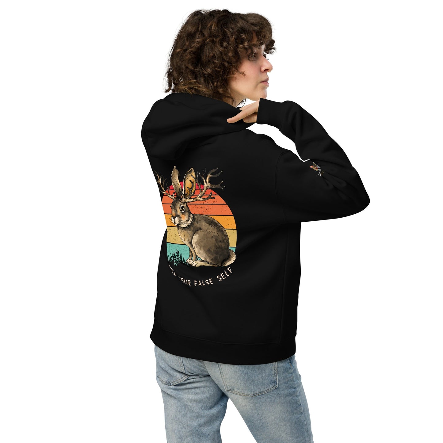 Shed Your False Self Unisex Plush Hoodie - My Social Cat Bonafide Boutique LLCShed Your False Self Unisex Plush HoodieHooded sweatshirtMy Social Cat Bonafide Boutique LLCPine GreenSbunnyfalse