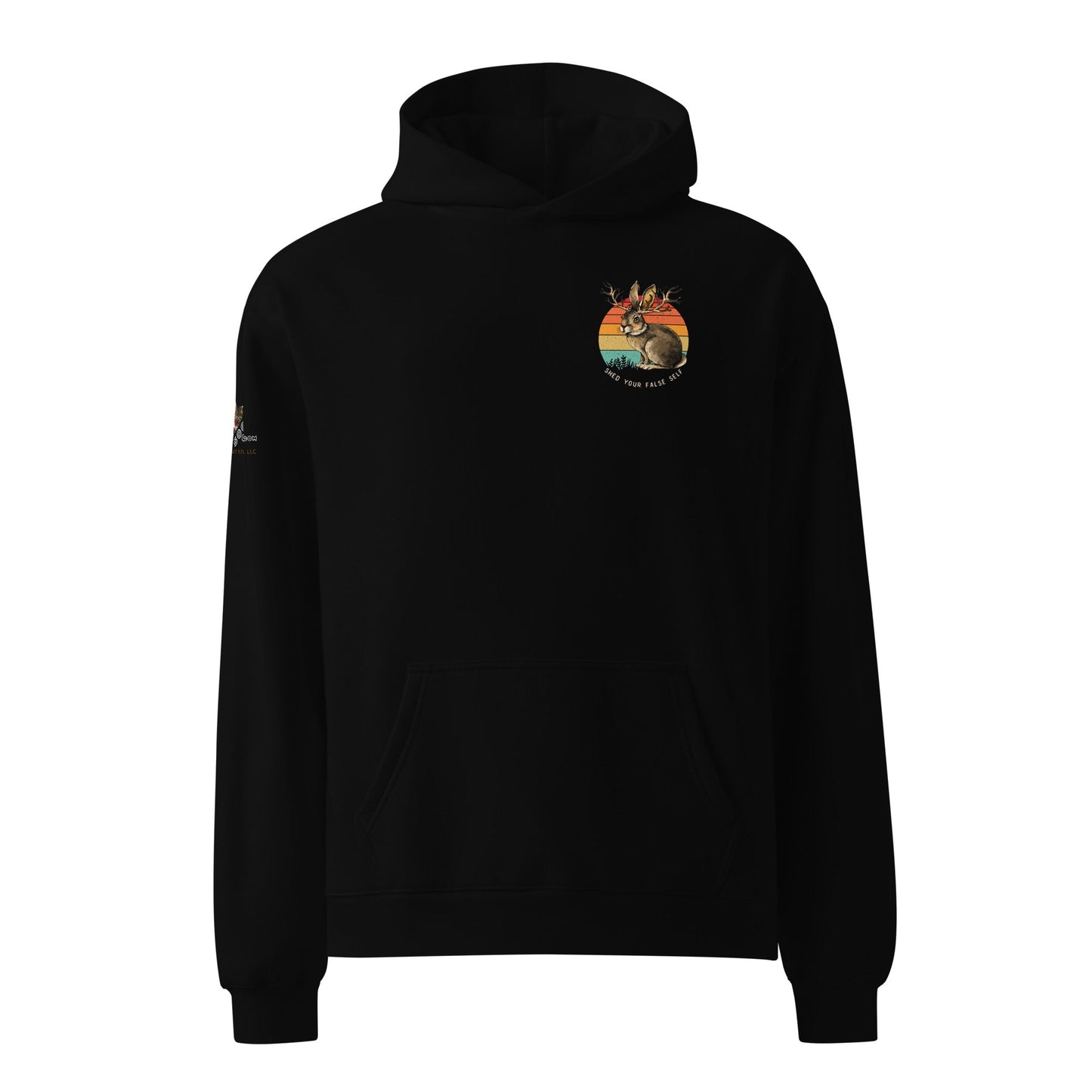 Shed Your False Self Unisex Plush Hoodie - My Social Cat Bonafide Boutique LLCShed Your False Self Unisex Plush HoodieHooded sweatshirtMy Social Cat Bonafide Boutique LLCBlackSbunnyfalse