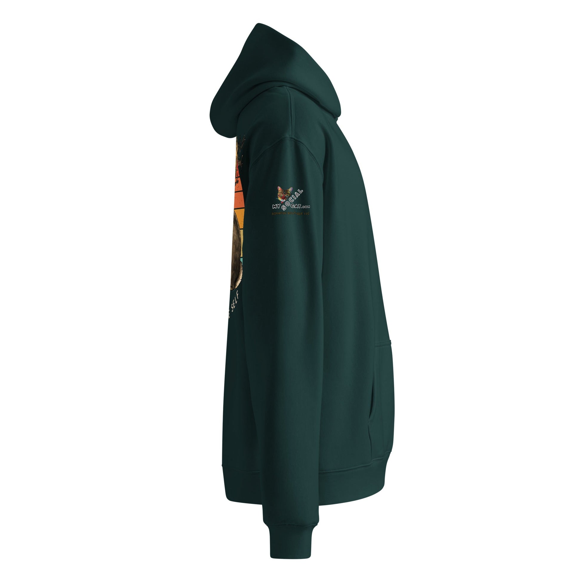 Shed Your False Self Unisex Plush Hoodie - My Social Cat Bonafide Boutique LLCShed Your False Self Unisex Plush HoodieHooded sweatshirtMy Social Cat Bonafide Boutique LLCPine GreenSbunnyfalse