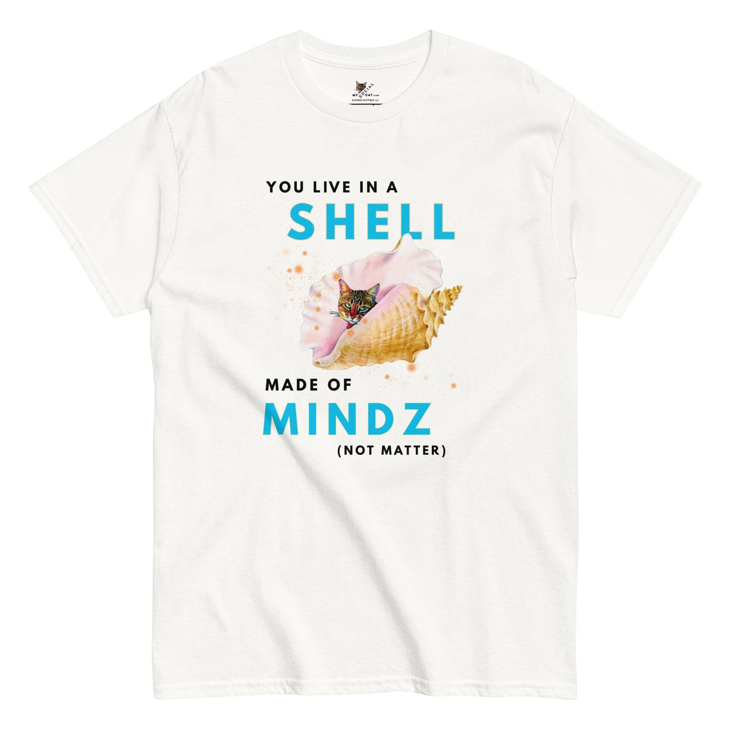 Shell Unisex Classic Tee - My Social Cat Bonafide Boutique LLCShell Unisex Classic TeeT-shirtMy Social Cat Bonafide Boutique LLCWhiteSclassicmind
