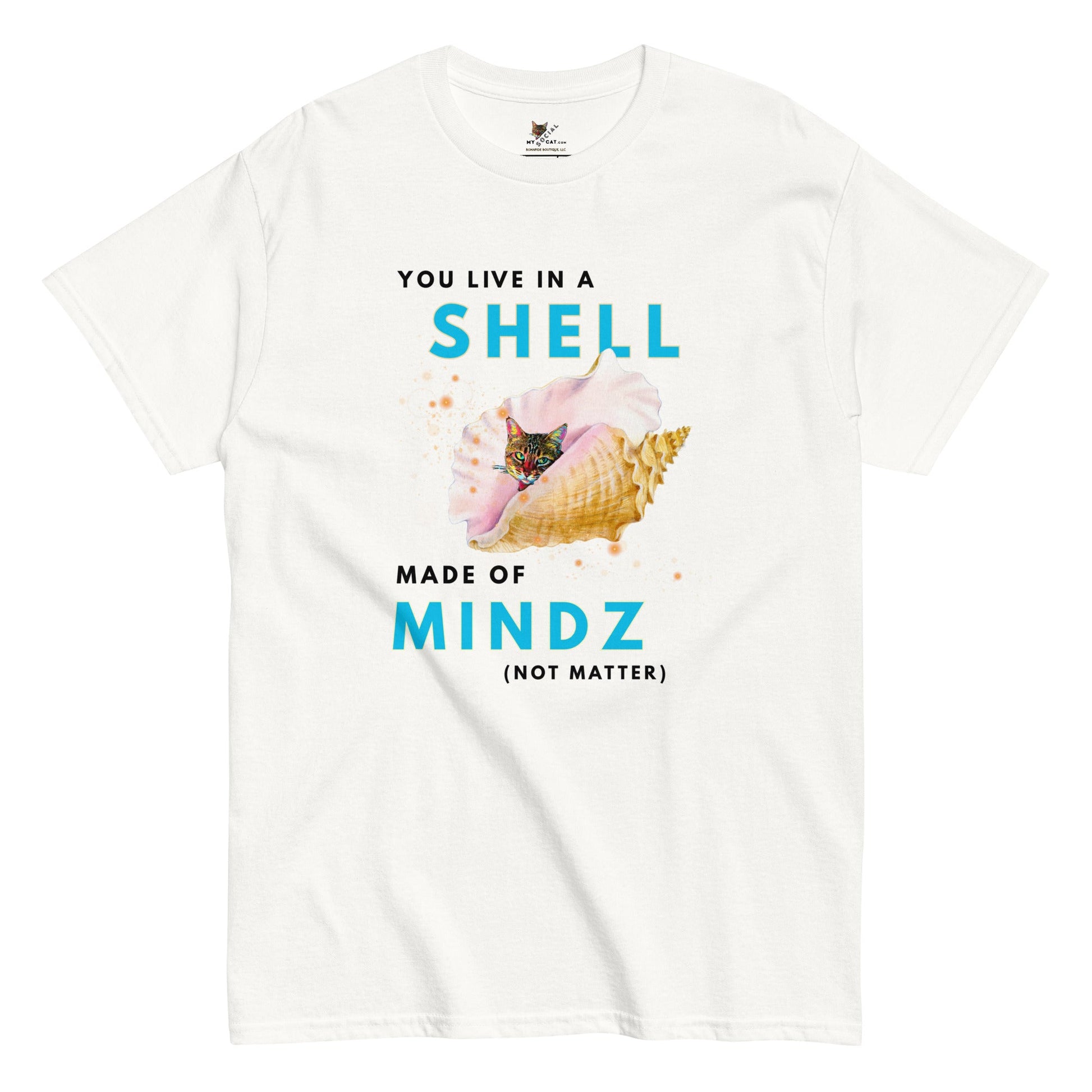 Shell Unisex Classic Tee - My Social Cat Bonafide Boutique LLCShell Unisex Classic TeeT-shirtMy Social Cat Bonafide Boutique LLCWhiteSclassicmind