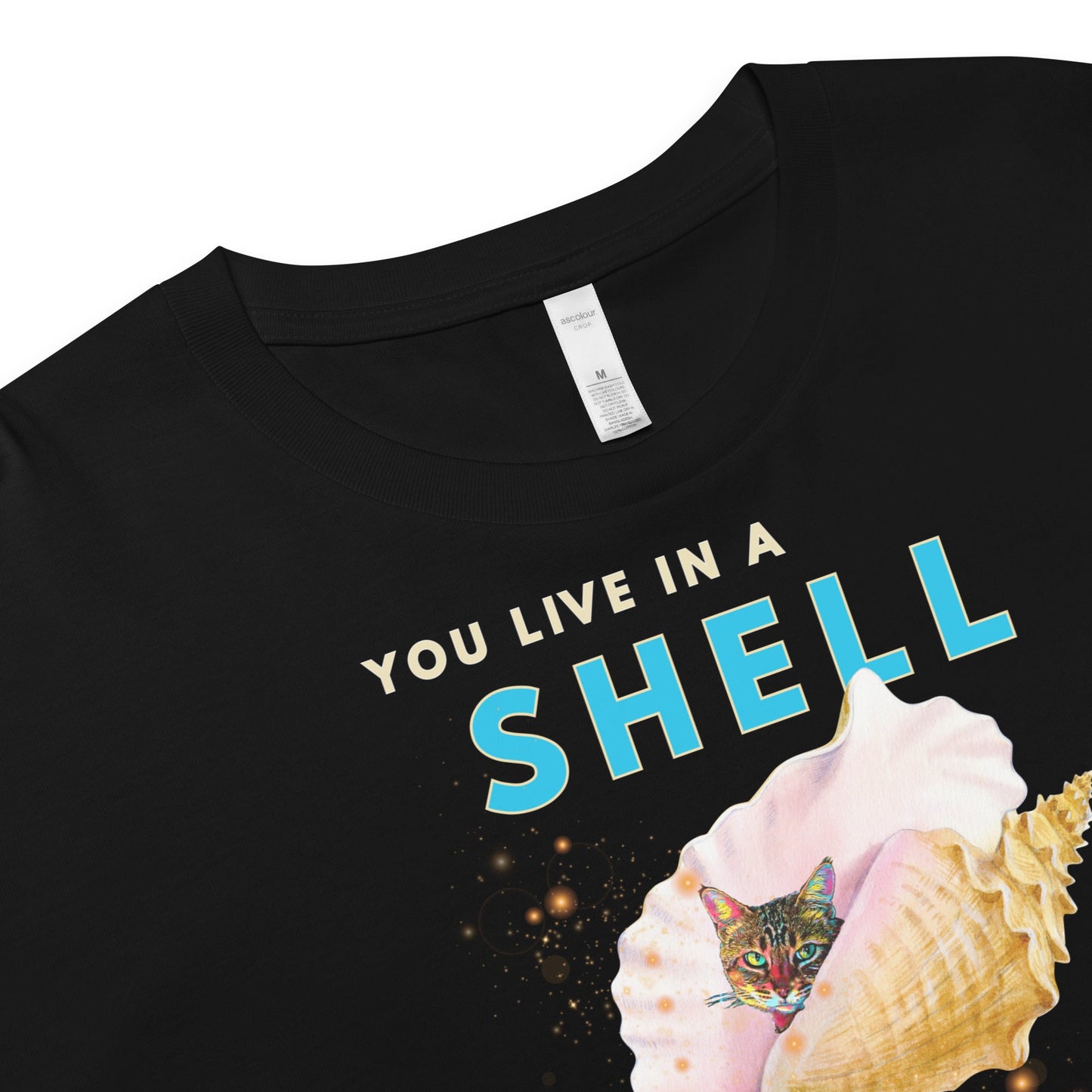 Shell Women’s Crop Top - My Social Cat Bonafide Boutique LLCShell Women’s Crop Topcrop topMy Social Cat Bonafide Boutique LLCXScropmind