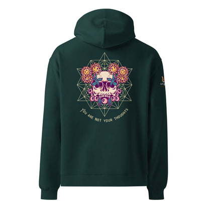 Skull Flowers Unisex Oversized Hoodie - My Social Cat Bonafide Boutique LLCSkull Flowers Unisex Oversized HoodieHooded sweatshirtMy Social Cat Bonafide Boutique LLCPine GreenSflowershoodie