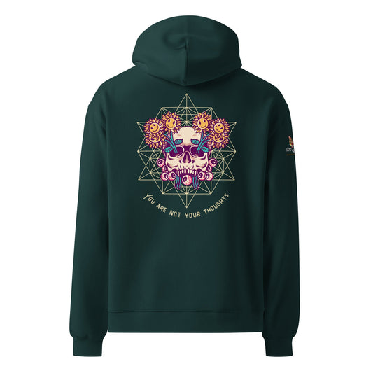 Skull Flowers Unisex Oversized Hoodie - My Social Cat Bonafide Boutique LLCSkull Flowers Unisex Oversized HoodieHooded sweatshirtMy Social Cat Bonafide Boutique LLCPine GreenSflowershoodie