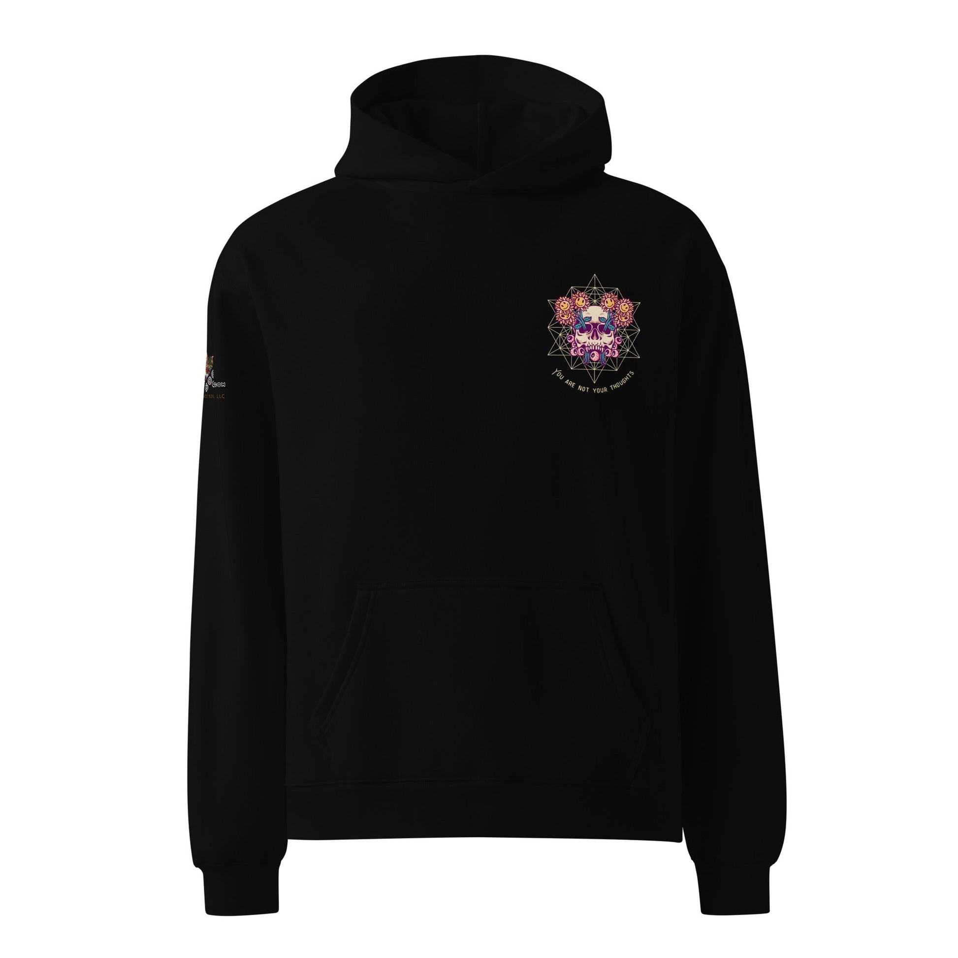 Skull Flowers Unisex Oversized Hoodie - My Social Cat Bonafide Boutique LLCSkull Flowers Unisex Oversized HoodieHooded sweatshirtMy Social Cat Bonafide Boutique LLCPine GreenSflowershoodie