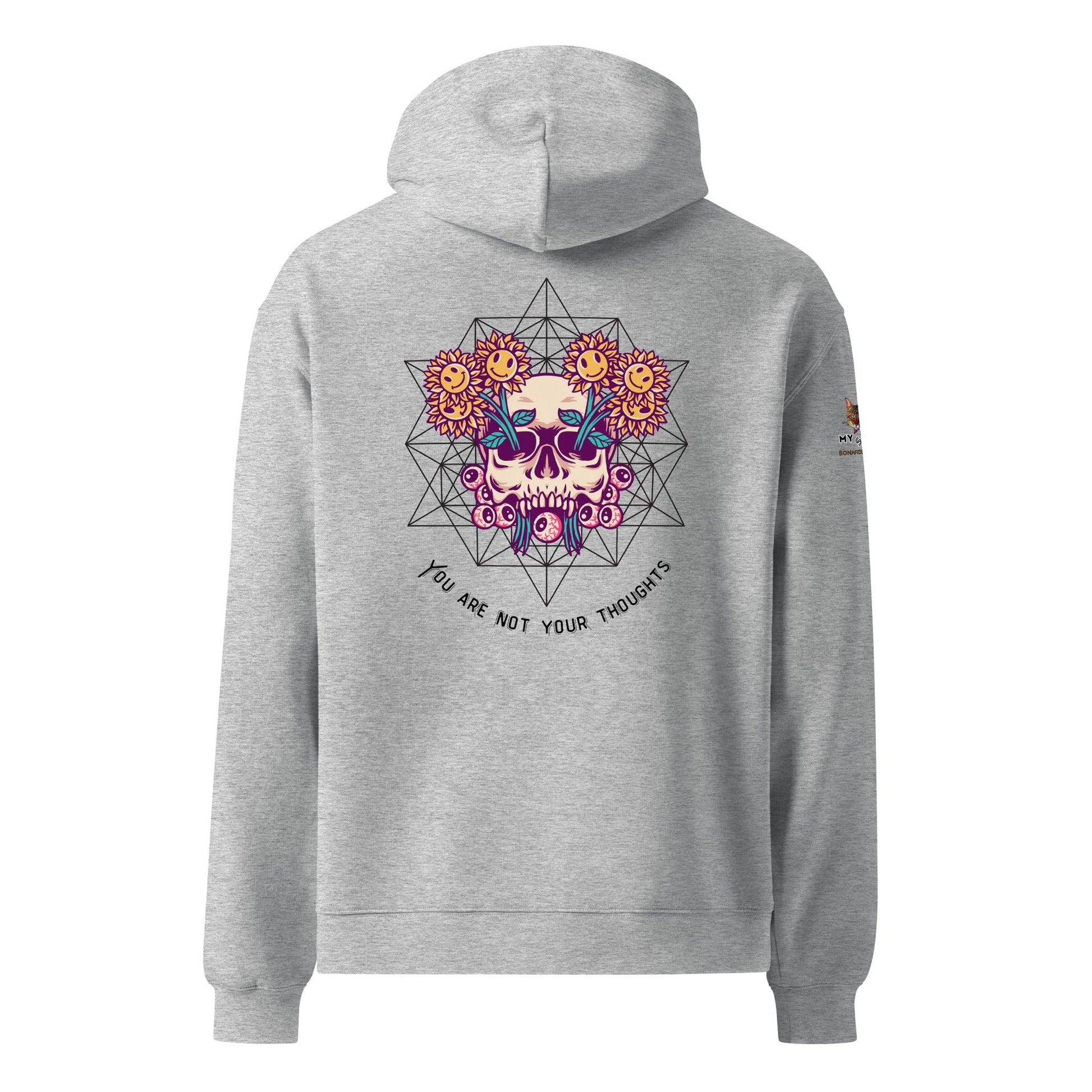 Skull Flowers Unisex Oversized Hoodie - My Social Cat Bonafide Boutique LLCSkull Flowers Unisex Oversized HoodieHooded sweatshirtMy Social Cat Bonafide Boutique LLCAthletic HeatherSflowershoodie