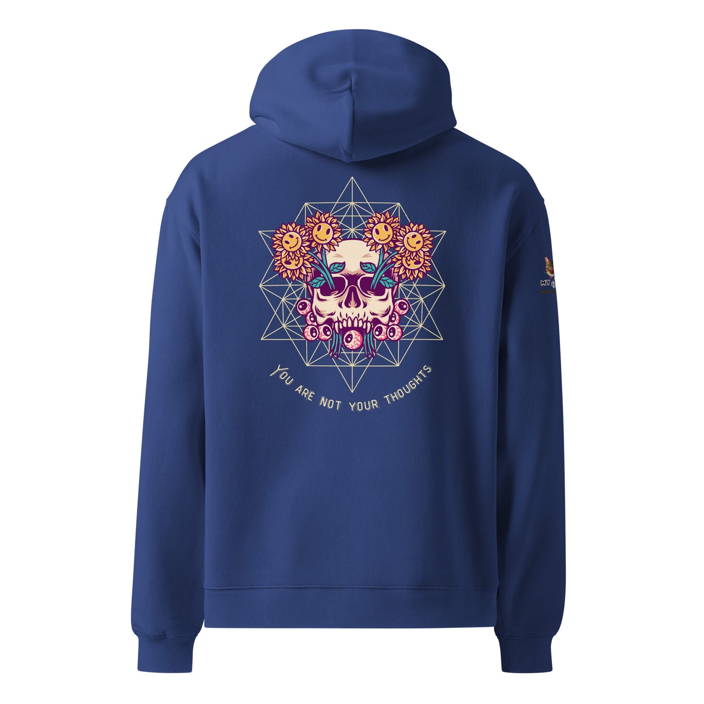 Skull Flowers Unisex Oversized Hoodie - My Social Cat Bonafide Boutique LLCSkull Flowers Unisex Oversized HoodieHooded sweatshirtMy Social Cat Bonafide Boutique LLCCobaltSflowershoodie