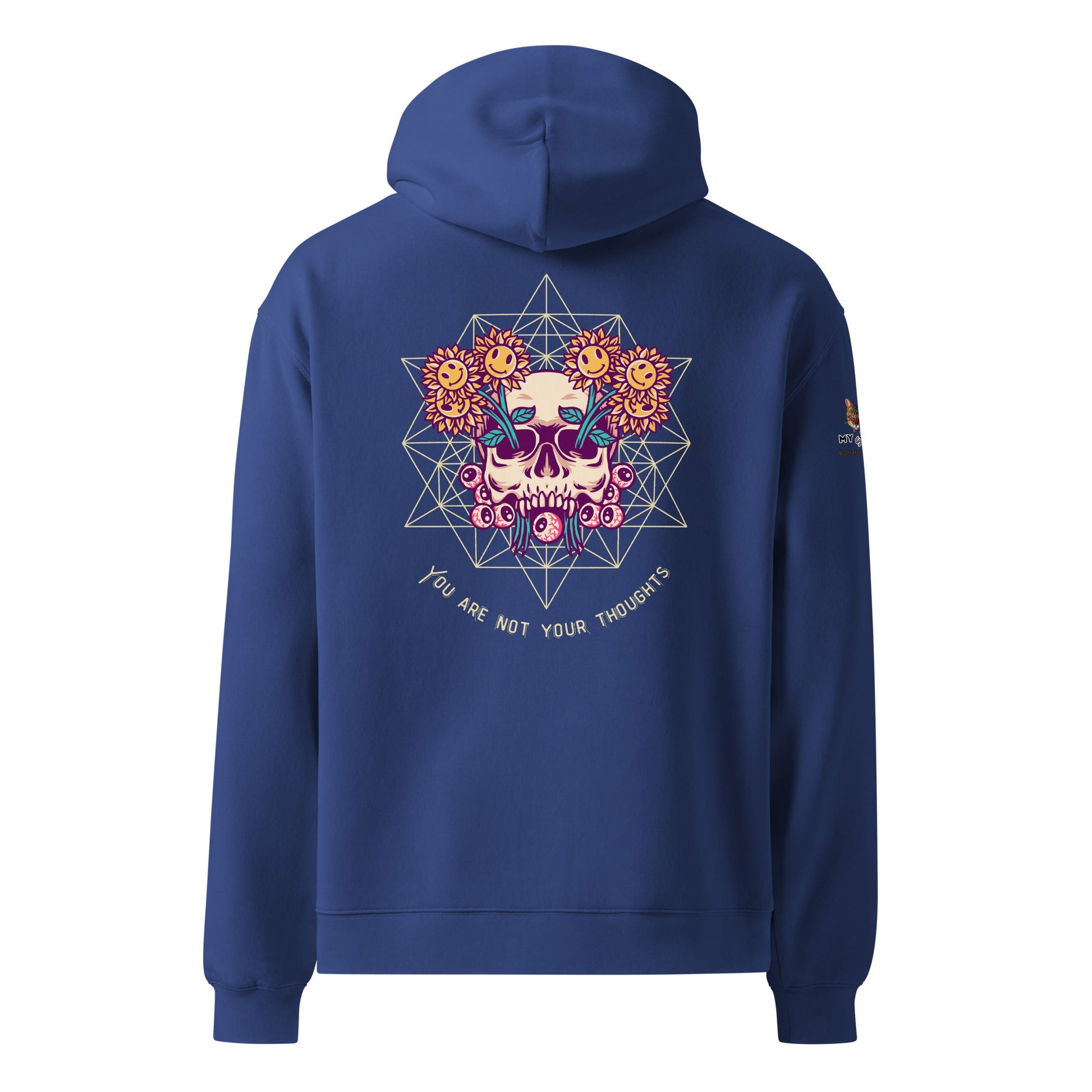 Skull Flowers Unisex Oversized Hoodie - My Social Cat Bonafide Boutique LLCSkull Flowers Unisex Oversized HoodieHooded sweatshirtMy Social Cat Bonafide Boutique LLCCobaltSflowershoodie