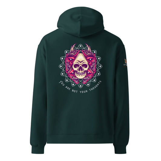 Skull Thoughts Unisex Oversized Hoodie - My Social Cat Bonafide Boutique LLCSkull Thoughts Unisex Oversized HoodieHooded sweatshirtMy Social Cat Bonafide Boutique LLCPine GreenShoodienot