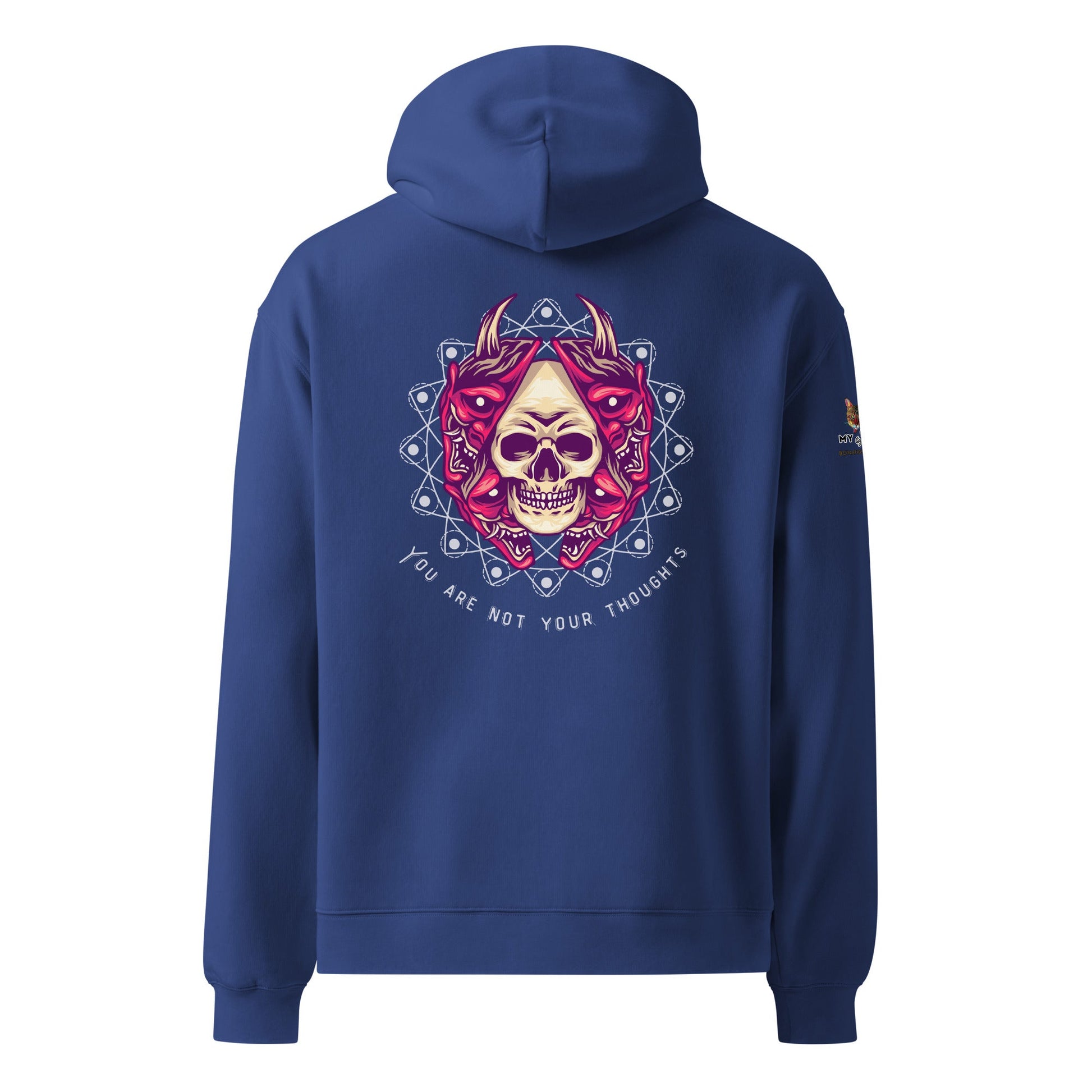 Skull Thoughts Unisex Oversized Hoodie - My Social Cat Bonafide Boutique LLCSkull Thoughts Unisex Oversized HoodieHooded sweatshirtMy Social Cat Bonafide Boutique LLCCobaltShoodienot