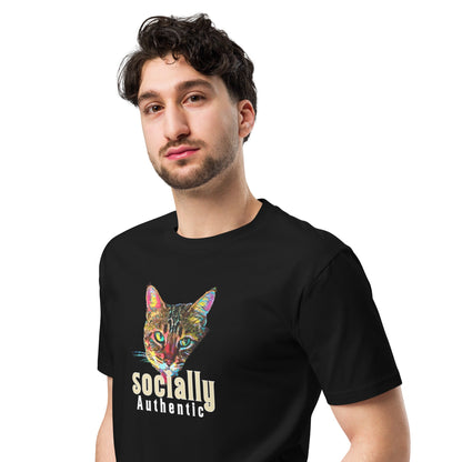 Socially Authentic Unisex Premium Tee - My Social Cat Bonafide Boutique LLCSocially Authentic Unisex Premium TeeT-shirtMy Social Cat Bonafide Boutique LLCSauthenticcat