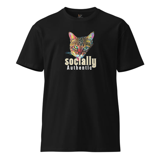 Socially Authentic Unisex Premium Tee - My Social Cat Bonafide Boutique LLCSocially Authentic Unisex Premium TeeT-shirtMy Social Cat Bonafide Boutique LLCSauthenticcat