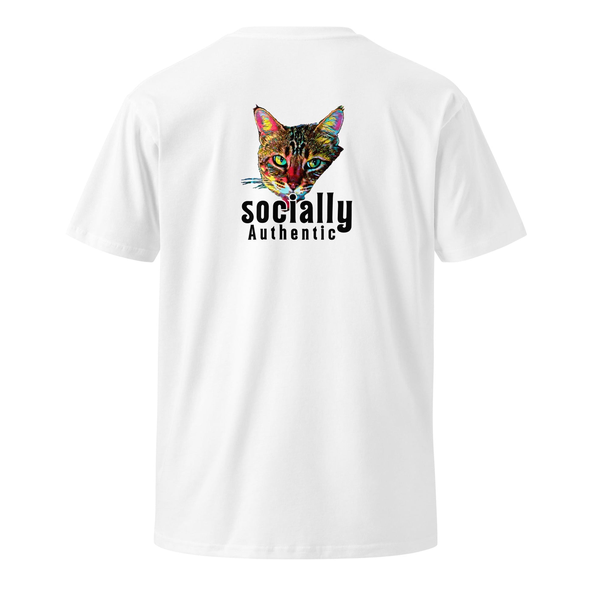 Socially Authentic Unisex Premium Tee - My Social Cat Bonafide Boutique LLCSocially Authentic Unisex Premium TeeT-shirtMy Social Cat Bonafide Boutique LLCWhiteSauthenticcat