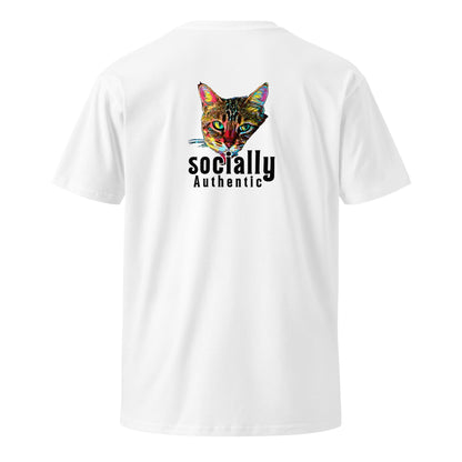 Socially Authentic Unisex Premium Tee - My Social Cat Bonafide Boutique LLCSocially Authentic Unisex Premium TeeT-shirtMy Social Cat Bonafide Boutique LLCWhiteSauthenticcat