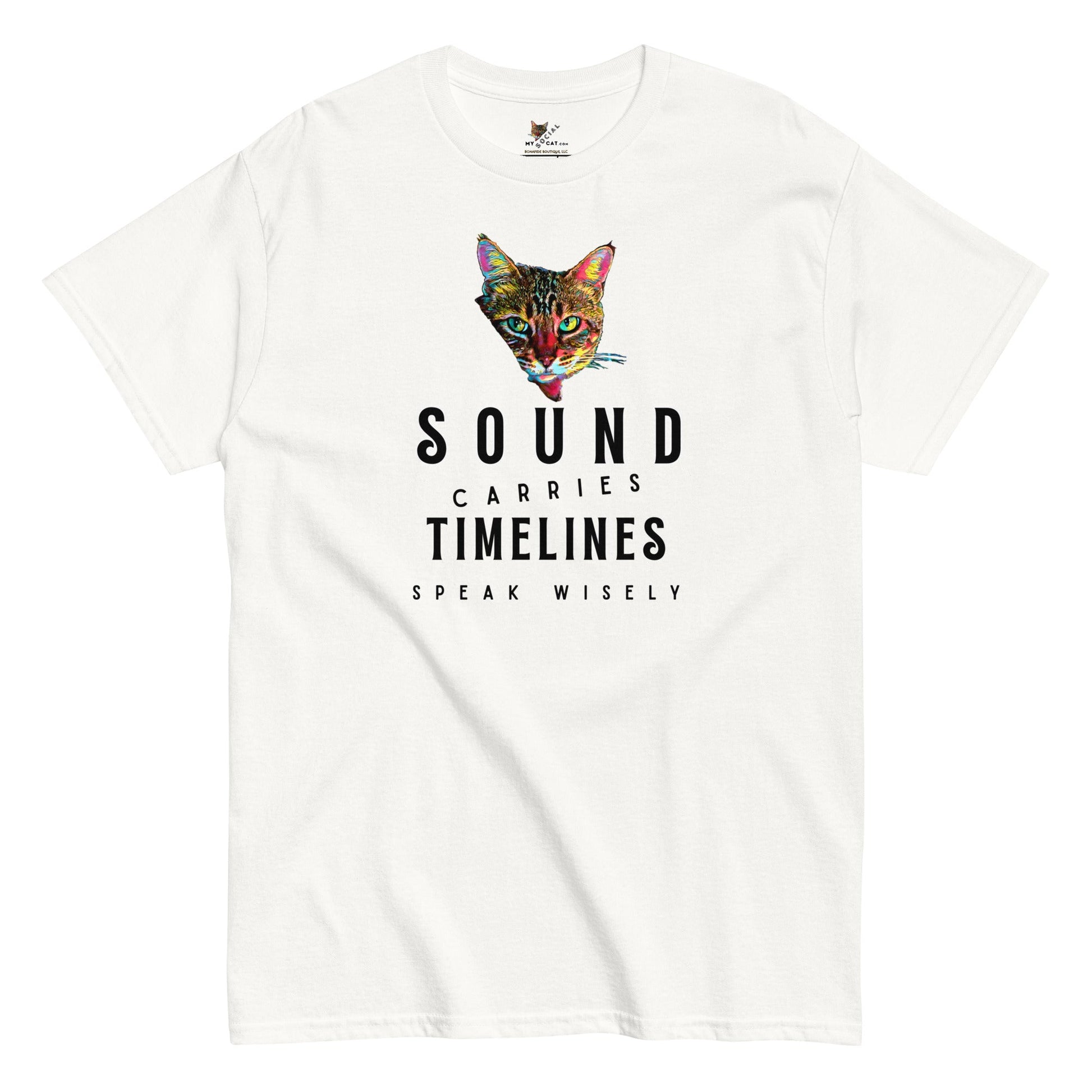 Sound Carries Timelines Unisex Classic Tee - My Social Cat Bonafide Boutique LLCSound Carries Timelines Unisex Classic TeeT-shirtMy Social Cat Bonafide Boutique LLCWhiteScatshirt