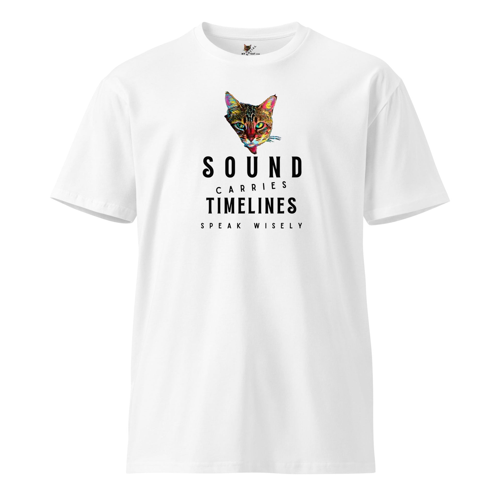 Sound Carries Timelines Unisex Premium Tee - My Social Cat Bonafide Boutique LLCSound Carries Timelines Unisex Premium TeeT-shirtMy Social Cat Bonafide Boutique LLCWhiteScatshirt