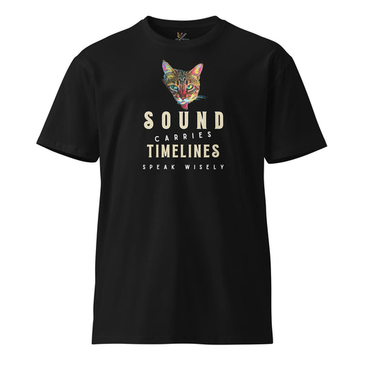 Sound Carries Timelines Unisex Premium Tee - My Social Cat Bonafide Boutique LLCSound Carries Timelines Unisex Premium TeeT-shirtMy Social Cat Bonafide Boutique LLCScatshirt