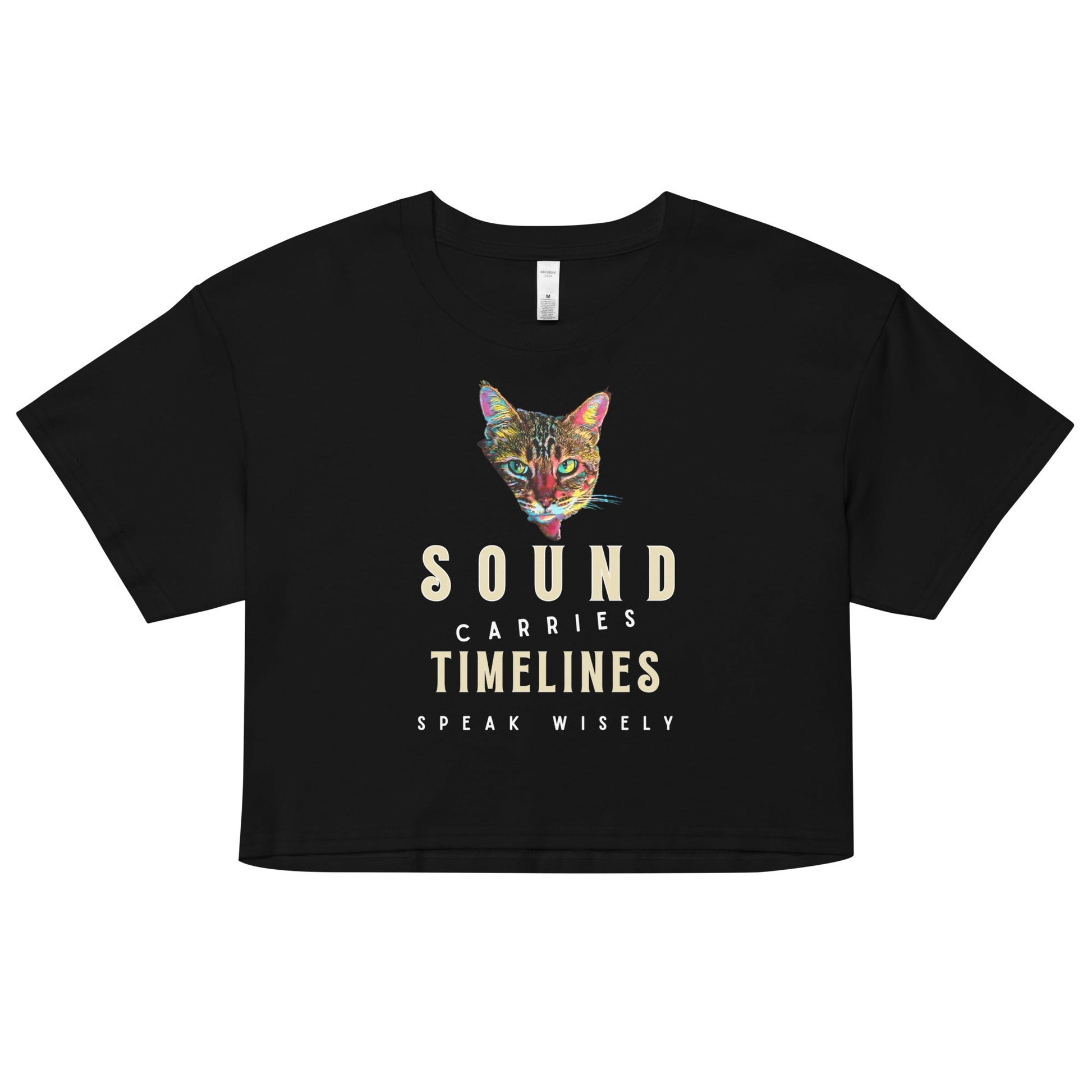 Sound Carries Timelines Women’s Crop Top - My Social Cat Bonafide Boutique LLCSound Carries Timelines Women’s Crop Topcrop topMy Social Cat Bonafide Boutique LLCBlackXScarriescat