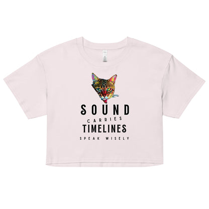 Sound Carries Timelines Women’s Crop Top - My Social Cat Bonafide Boutique LLCSound Carries Timelines Women’s Crop Topcrop topMy Social Cat Bonafide Boutique LLCOrchidXScarriescat