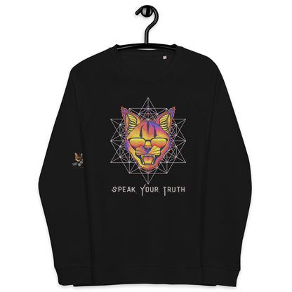 Speak Your Truth Plush Organic Sweatshirt - My Social Cat Bonafide Boutique LLCSpeak Your Truth Plush Organic SweatshirtSweatshirtMy Social Cat Bonafide Boutique LLCBlackXSorganicplush