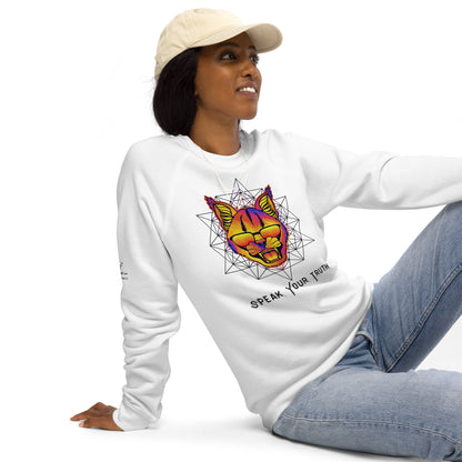 Speak Your Truth Plush Organic Sweatshirt - My Social Cat Bonafide Boutique LLCSpeak Your Truth Plush Organic SweatshirtSweatshirtMy Social Cat Bonafide Boutique LLCWhiteXSorganicplush