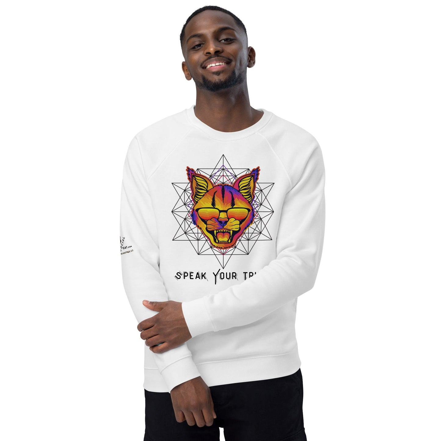 Speak Your Truth Plush Organic Sweatshirt - My Social Cat Bonafide Boutique LLCSpeak Your Truth Plush Organic SweatshirtSweatshirtMy Social Cat Bonafide Boutique LLCWhiteXSorganicplush