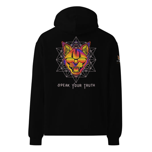 Speak Your Truth Unisex Plush Hoodie - My Social Cat Bonafide Boutique LLCSpeak Your Truth Unisex Plush HoodieHooded sweatshirtMy Social Cat Bonafide Boutique LLCBlackShoodiepremium