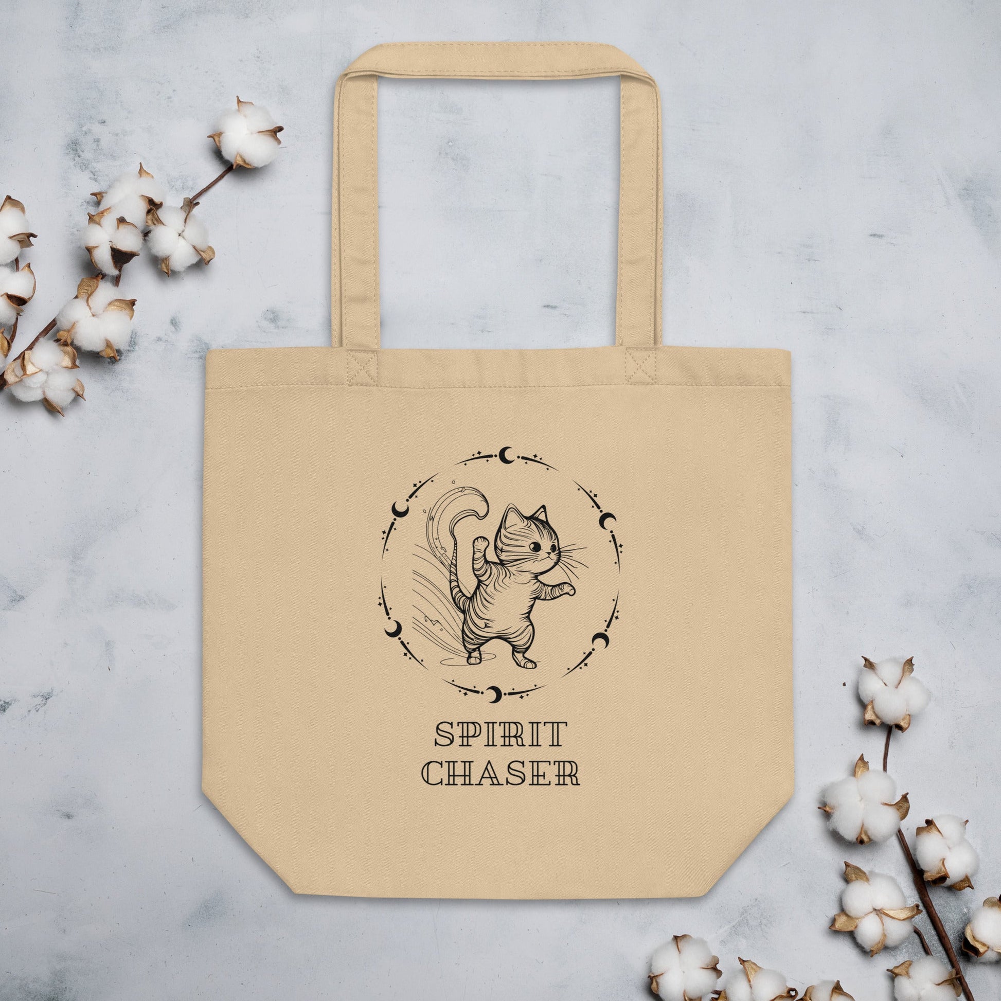 Spirit Chaser Eco Tote Bag - My Social Cat Bonafide Boutique LLCSpirit Chaser Eco Tote BagtoteMy Social Cat Bonafide Boutique LLCOysterbagchaser