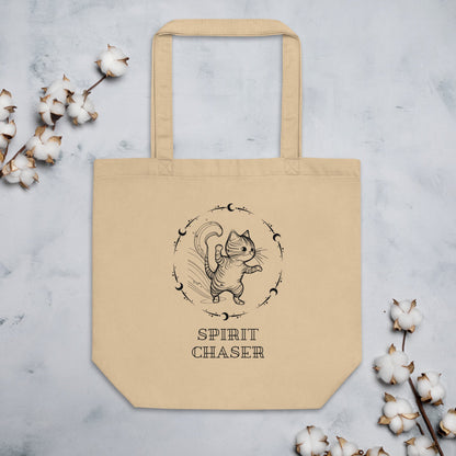 Spirit Chaser Eco Tote Bag - My Social Cat Bonafide Boutique LLCSpirit Chaser Eco Tote BagtoteMy Social Cat Bonafide Boutique LLCOysterbagchaser
