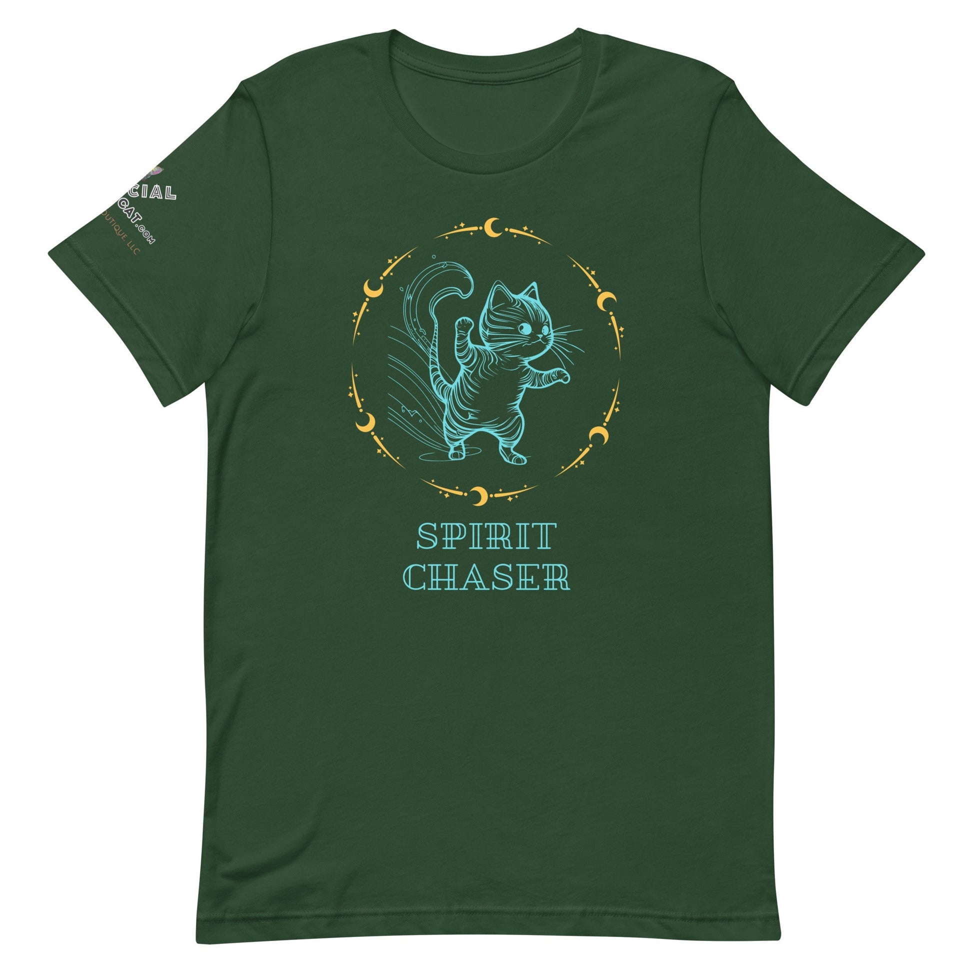 Spirit Chaser Unisex Tee - My Social Cat Bonafide Boutique LLCSpirit Chaser Unisex TeeT-shirtMy Social Cat Bonafide Boutique LLCForestSchasershirt