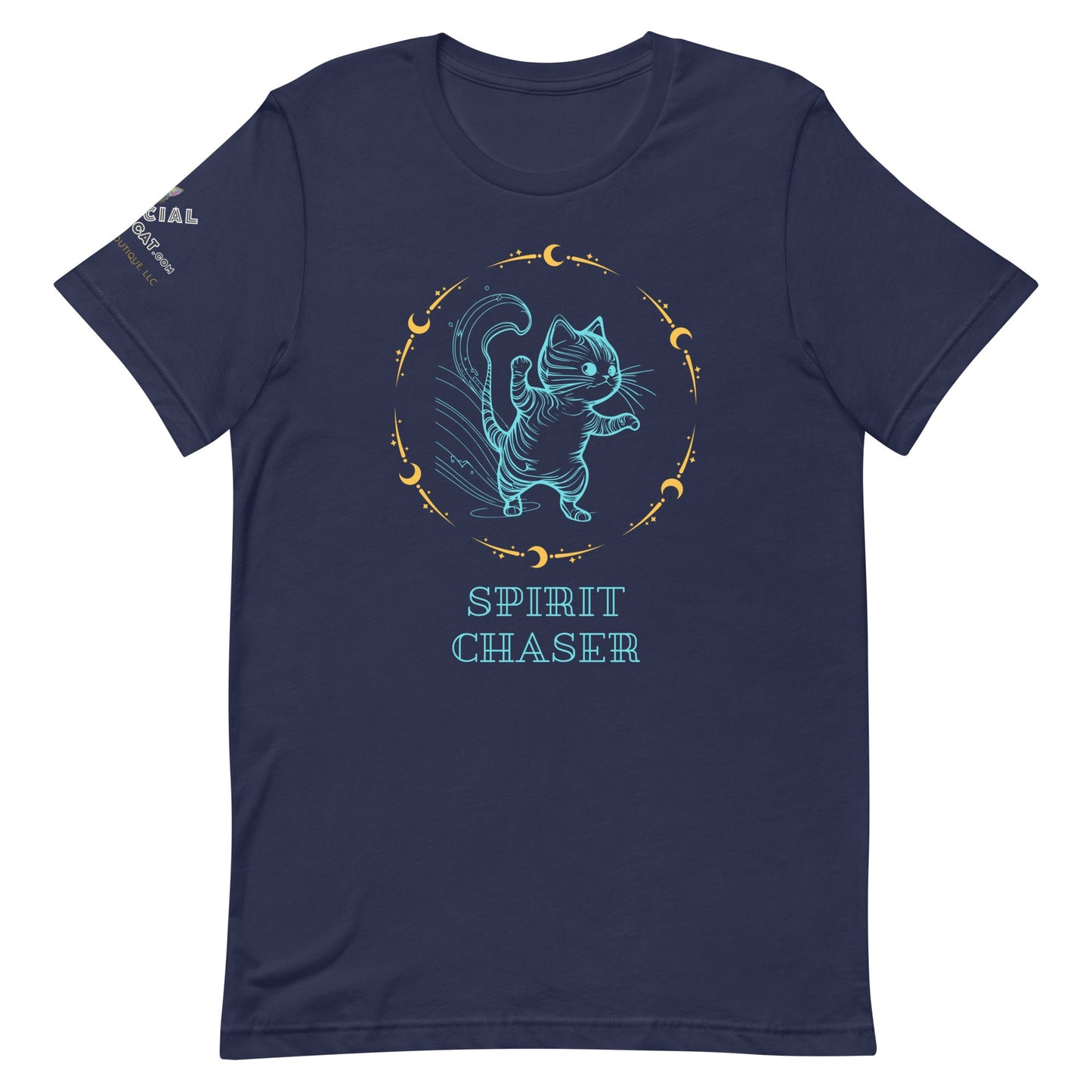 Spirit Chaser Unisex Tee - My Social Cat Bonafide Boutique LLCSpirit Chaser Unisex TeeT-shirtMy Social Cat Bonafide Boutique LLCNavyXSchasershirt