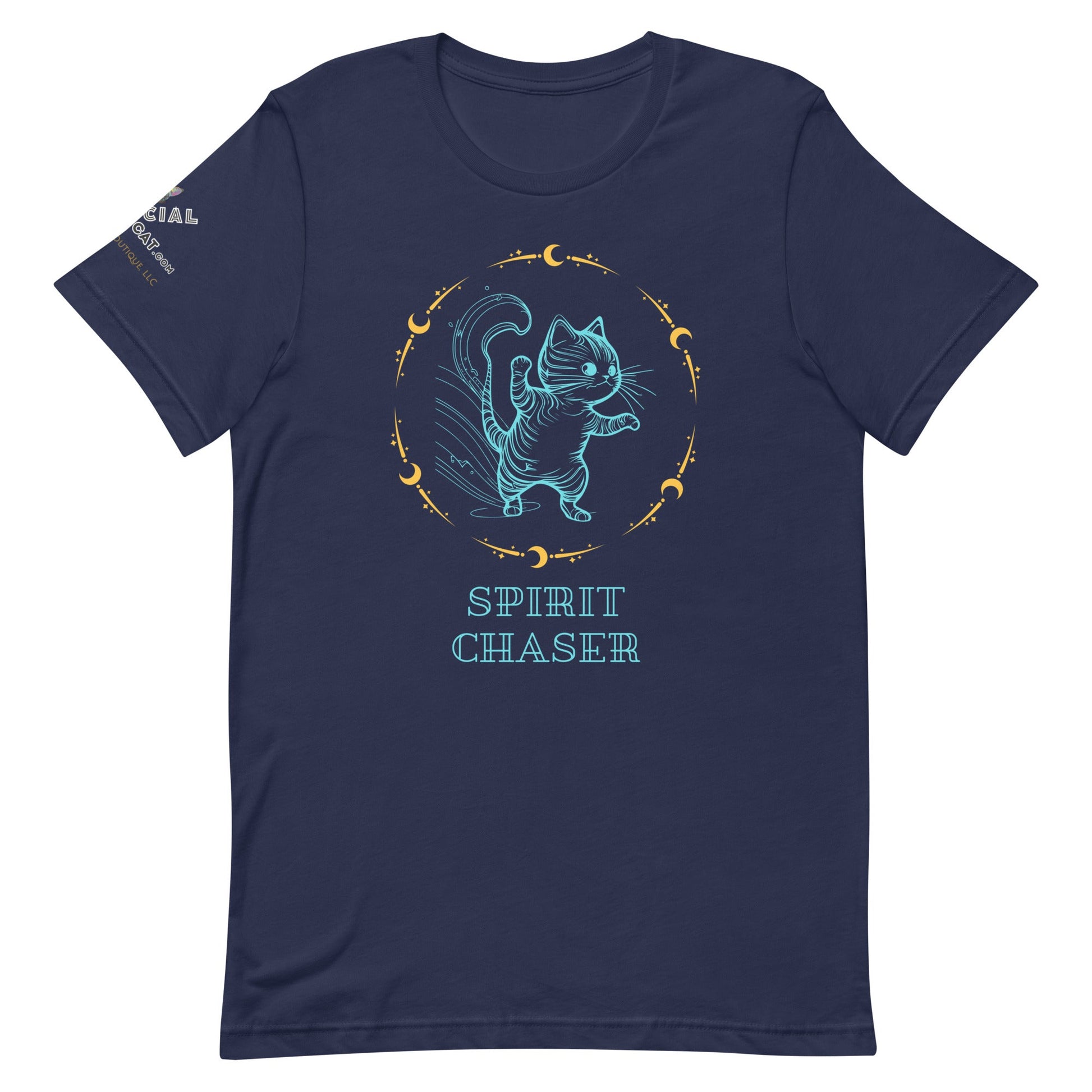 Spirit Chaser Unisex Tee - My Social Cat Bonafide Boutique LLCSpirit Chaser Unisex TeeT-shirtMy Social Cat Bonafide Boutique LLCNavyXSchasershirt