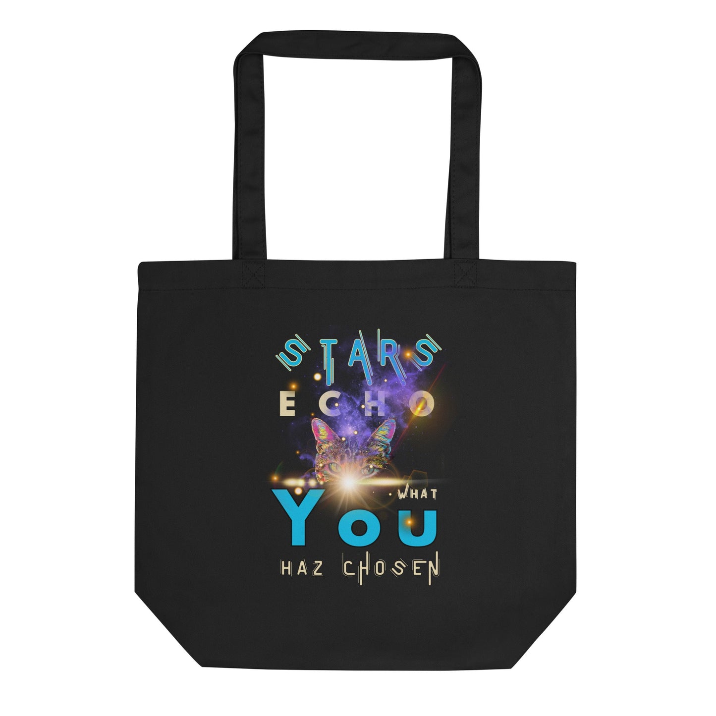 Stars Echo You Eco Organic Cotton Tote Bag - My Social Cat Bonafide Boutique LLC   