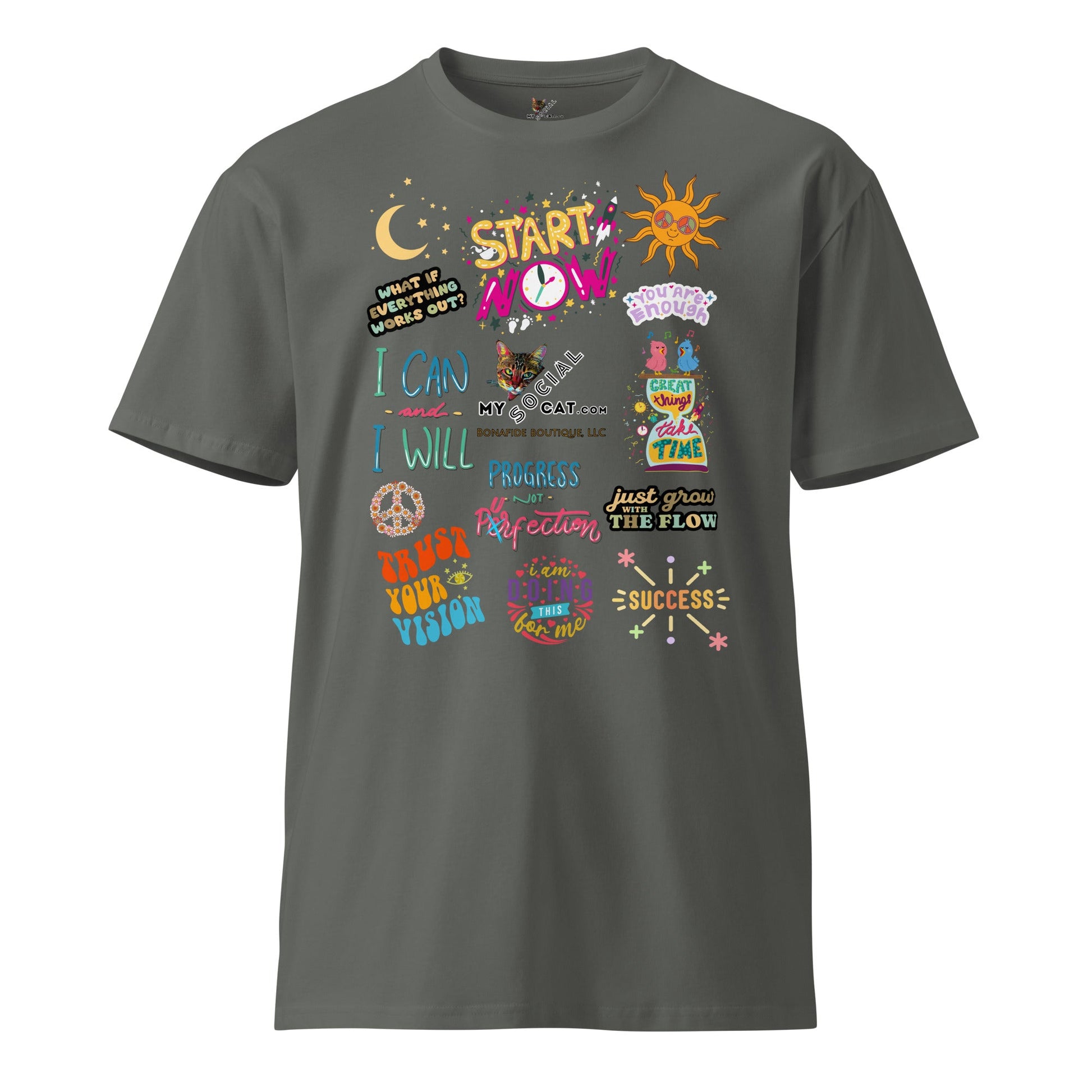 Start Now Unisex Premium Tee - My Social Cat Bonafide Boutique LLCStart Now Unisex Premium TeeT-shirtMy Social Cat Bonafide Boutique LLCCharcoalSauthenticcotton