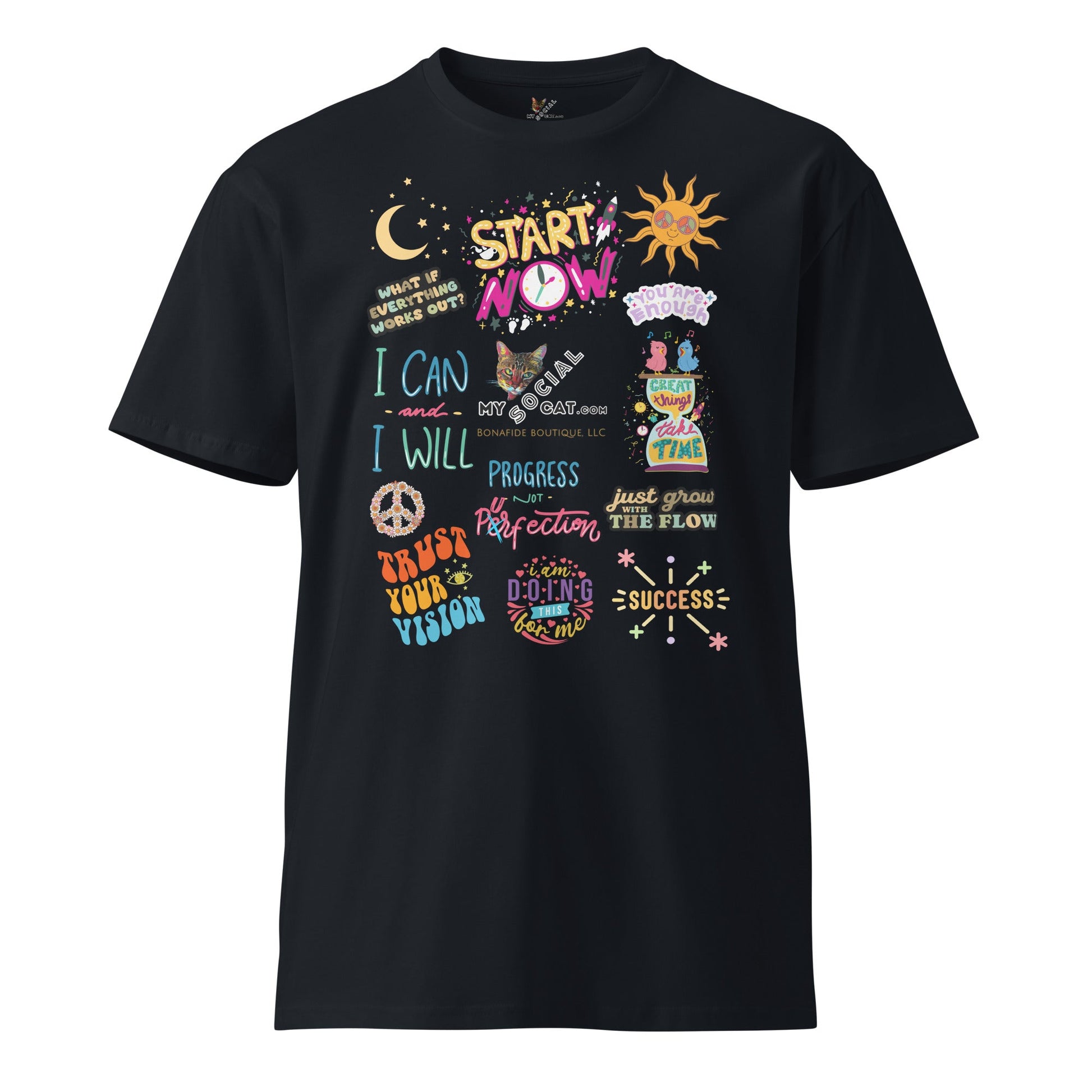 Start Now Unisex Premium Tee - My Social Cat Bonafide Boutique LLCStart Now Unisex Premium TeeT-shirtMy Social Cat Bonafide Boutique LLCNavySauthenticcotton