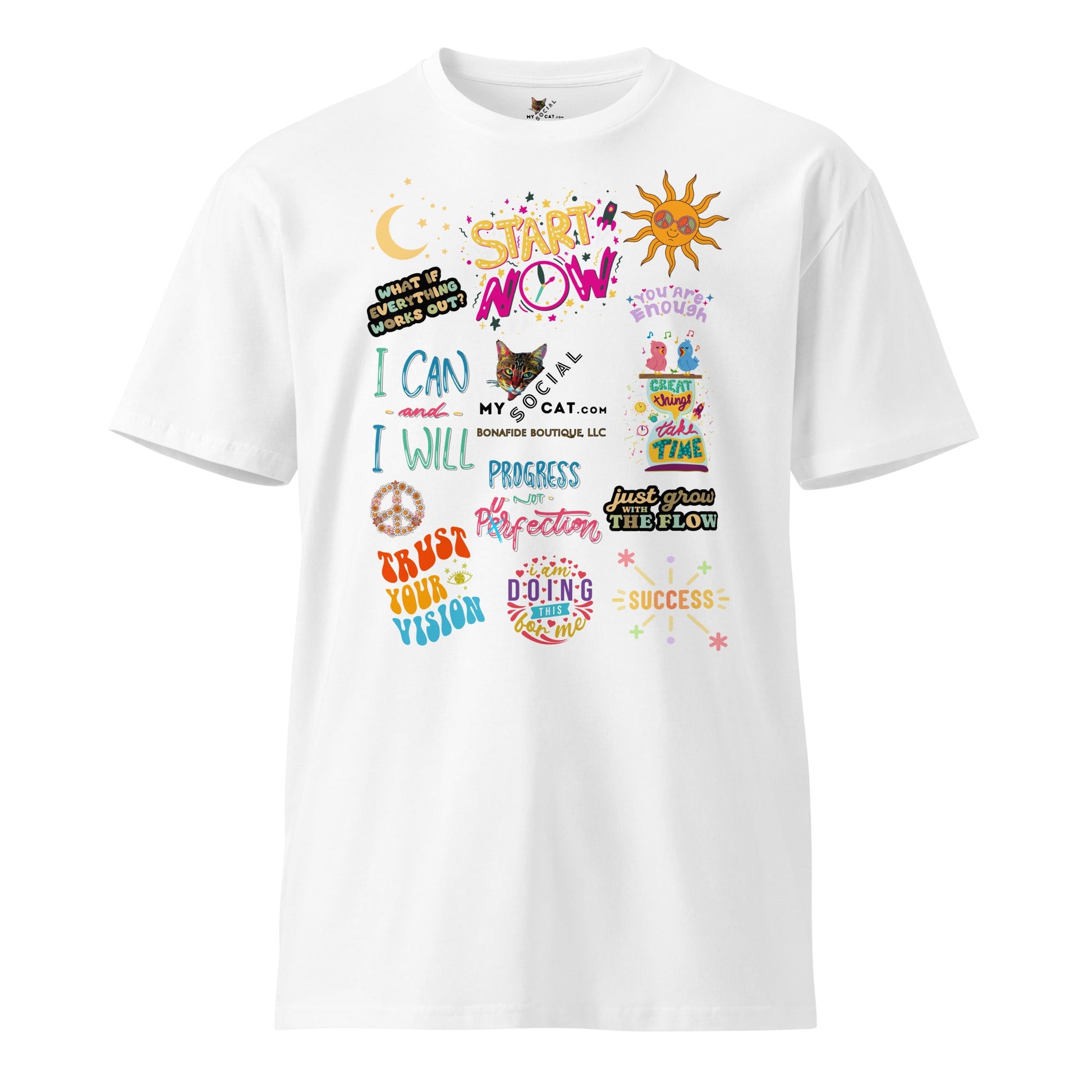 Start Now Unisex Premium Tee - My Social Cat Bonafide Boutique LLCStart Now Unisex Premium TeeT-shirtMy Social Cat Bonafide Boutique LLCWhiteSauthenticcotton