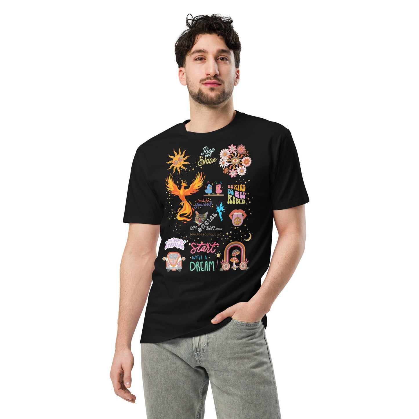 Start with a Dream Unisex Premium Tee - My Social Cat Bonafide Boutique LLCStart with a Dream Unisex Premium TeeT-shirtMy Social Cat Bonafide Boutique LLCBlackSauthenticcotton