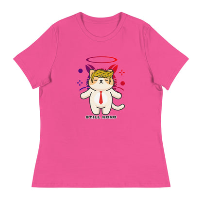 Still Here Women's Relaxed Tee - My Social Cat Bonafide Boutique LLCStill Here Women's Relaxed TeeT - shirtMy Social Cat Bonafide Boutique LLCBerrySherestill