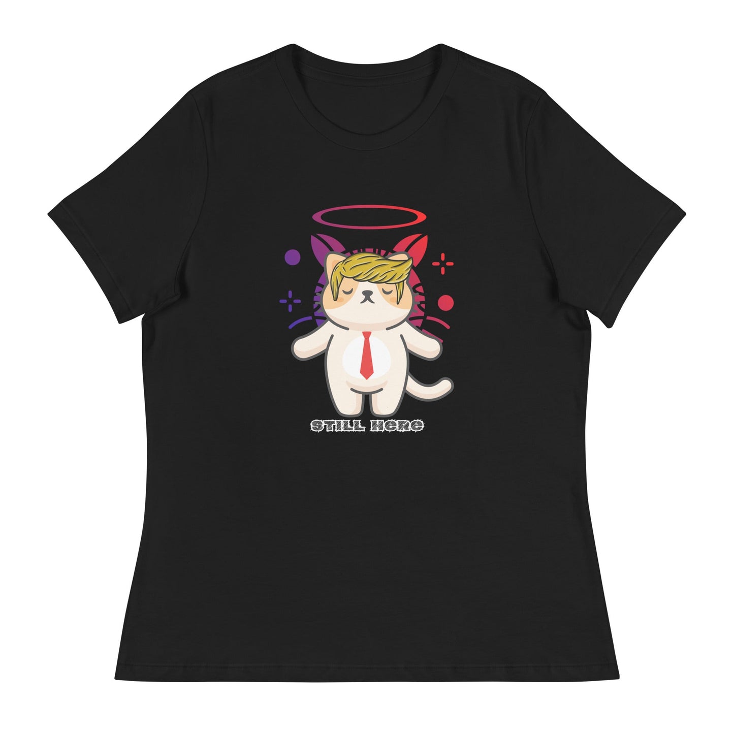 Still Here Women's Relaxed Tee - My Social Cat Bonafide Boutique LLCStill Here Women's Relaxed TeeT - shirtMy Social Cat Bonafide Boutique LLCBlackSherestill