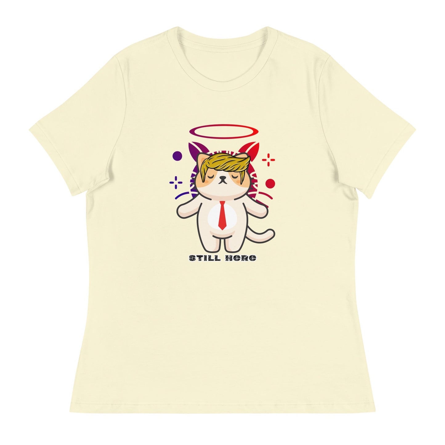 Still Here Women's Relaxed Tee - My Social Cat Bonafide Boutique LLCStill Here Women's Relaxed TeeT - shirtMy Social Cat Bonafide Boutique LLCCitronSherestill