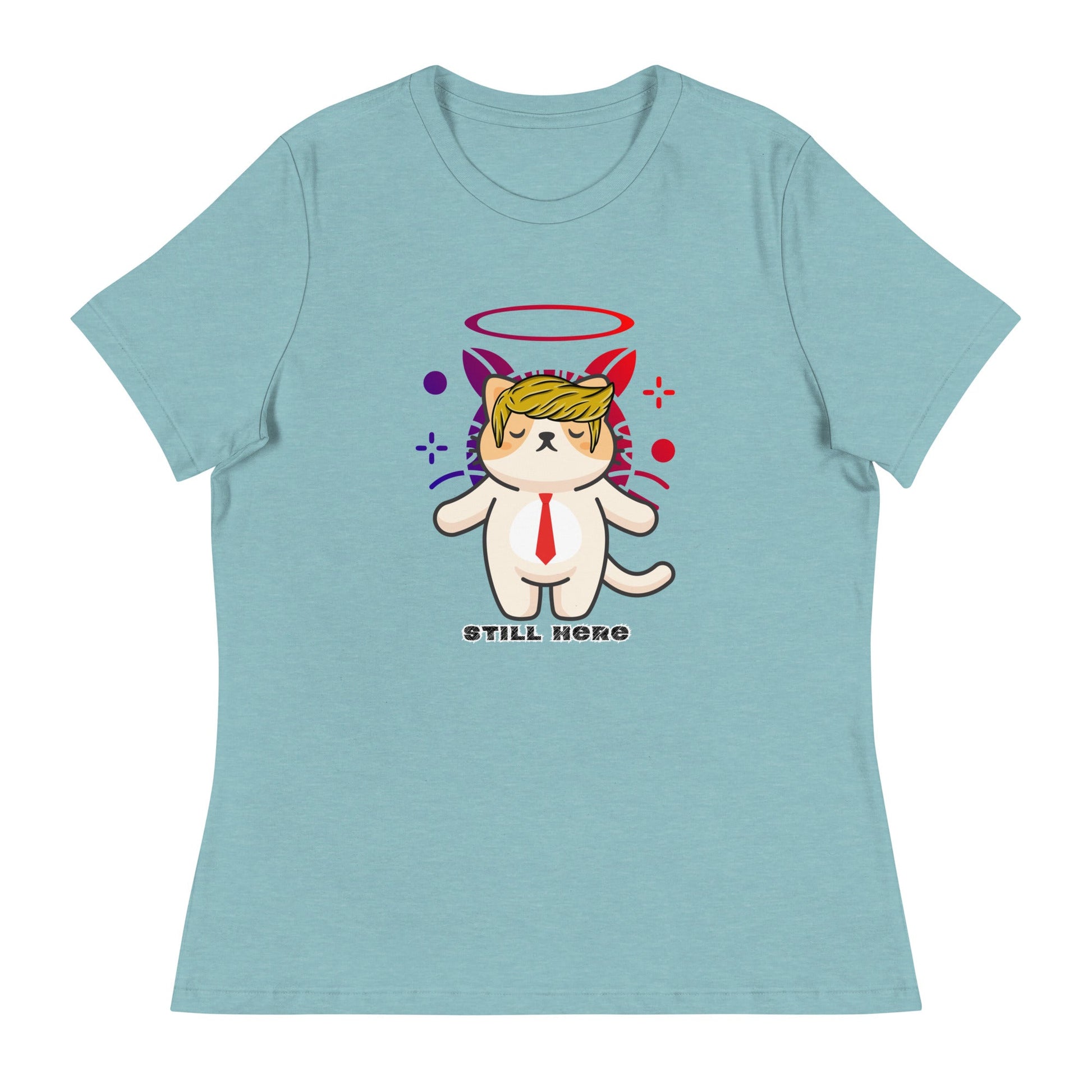 Still Here Women's Relaxed Tee - My Social Cat Bonafide Boutique LLCStill Here Women's Relaxed TeeT - shirtMy Social Cat Bonafide Boutique LLCHeather Blue LagoonSherestill